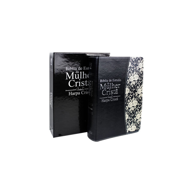 Bíblia de Estudo da Mulher Cristã c/ Harpa | Letra Normal | ARC | Preta