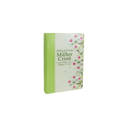 Bíblia de Estudo da Mulher Cristã com Harpa | Letra Normal | ARC | Verde