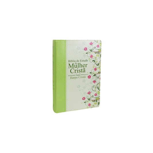 Bíblia de Estudo da Mulher Cristã com Harpa | Letra Normal | ARC | Verde