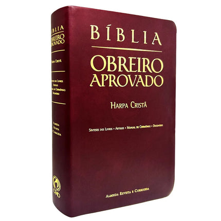 Bíblia Obreiro Aprovado | ARC | Harpa Cristã | Vinho