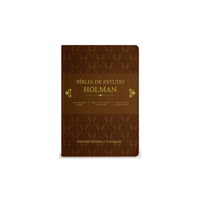 Bíblia de Estudo Holman | ARC | Capa Marrom Luxo