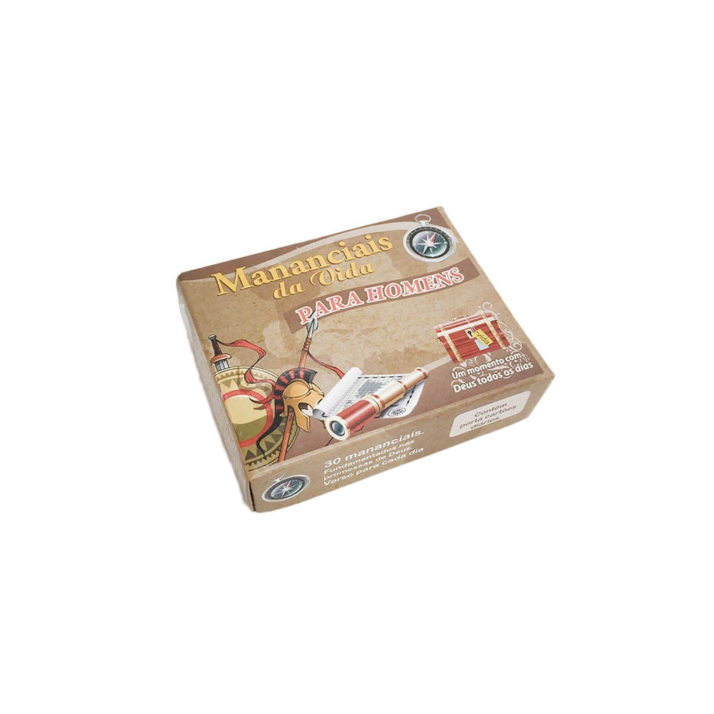 Caixinha de Versículos Diários | Mananciais de Vida Para Homens | Marrom