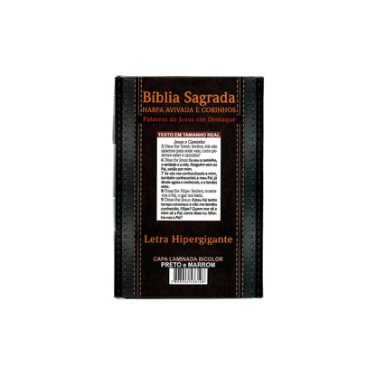 Bíblia Sagrada Com Harpa Avivada e Corinhos | Letra Hipergigante | ARC | Capa Laminada