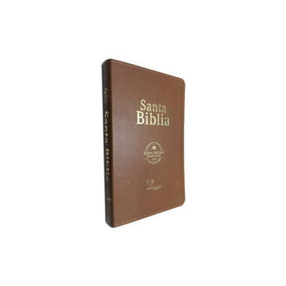 Bíblia Sagrada em Espanhol RVT | Marrom Luxo C/ Dourado