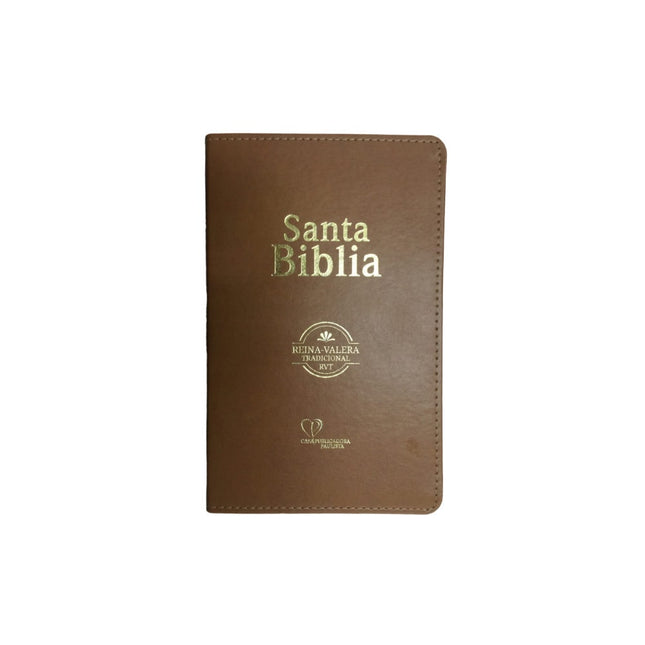 Bíblia Sagrada em Espanhol RVT | Marrom Luxo C/ Dourado