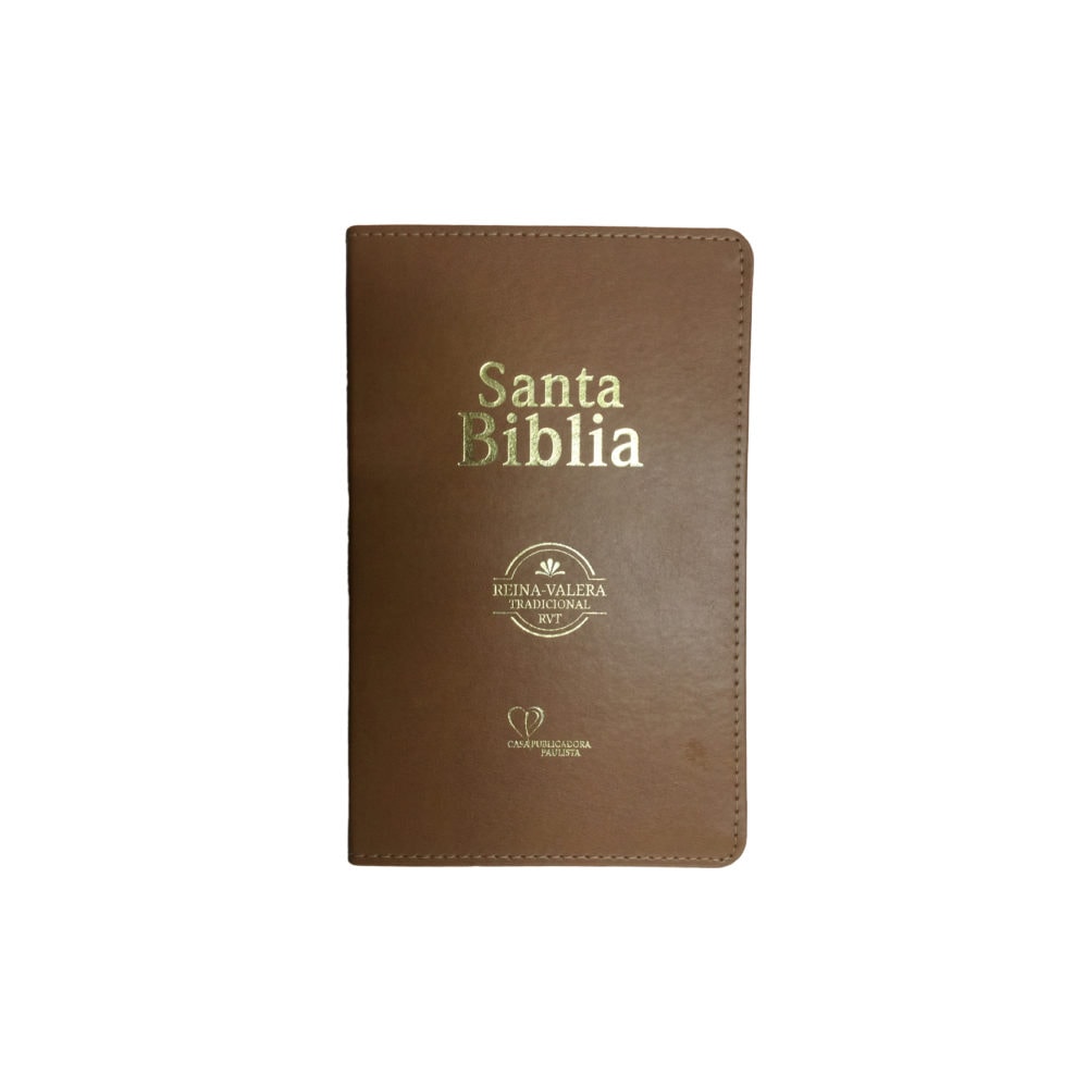 Bíblia Sagrada em Espanhol RVT | Marrom Luxo C/ Dourado