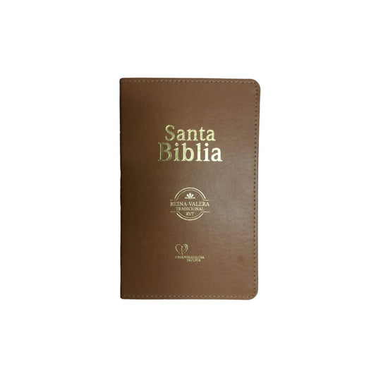 Bíblia Sagrada em Espanhol RVT | Marrom Luxo C/ Dourado