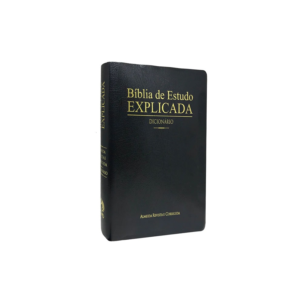 Bíblia de Estudo Explicada | ARC | Dicionário | Capa Preta Forro