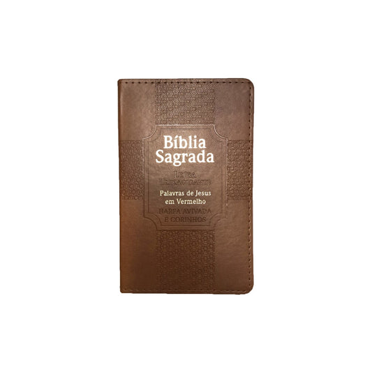 Bíblia Sagrada Estrela Harpa Avivada | ARC | Letra Ultragigante | Capa Marrom