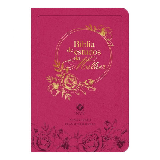 Bíblia de Estudo da Mulher | NVT | Capa Rosa