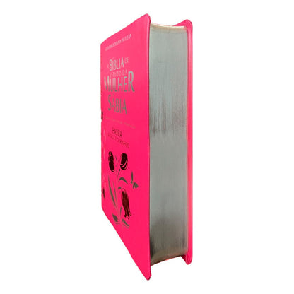 Bíblia de Estudo da Mulher Sábia | ARC | Harpa Avivada | Capa Rosas Pink