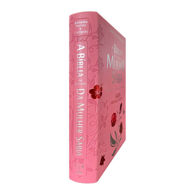 Bíblia de Estudo da Mulher Sábia | ARC | Harpa Avivada | Capa Rosas Rosa