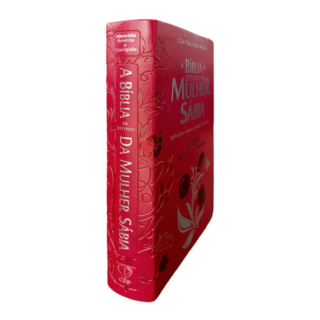 Bíblia de Estudo da Mulher Sábia | ARC | Harpa Avivada | Capa Rosas Vermelha