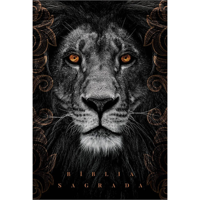 Bíblia Leão Cinza | NAA Letra Normal | Capa Dura