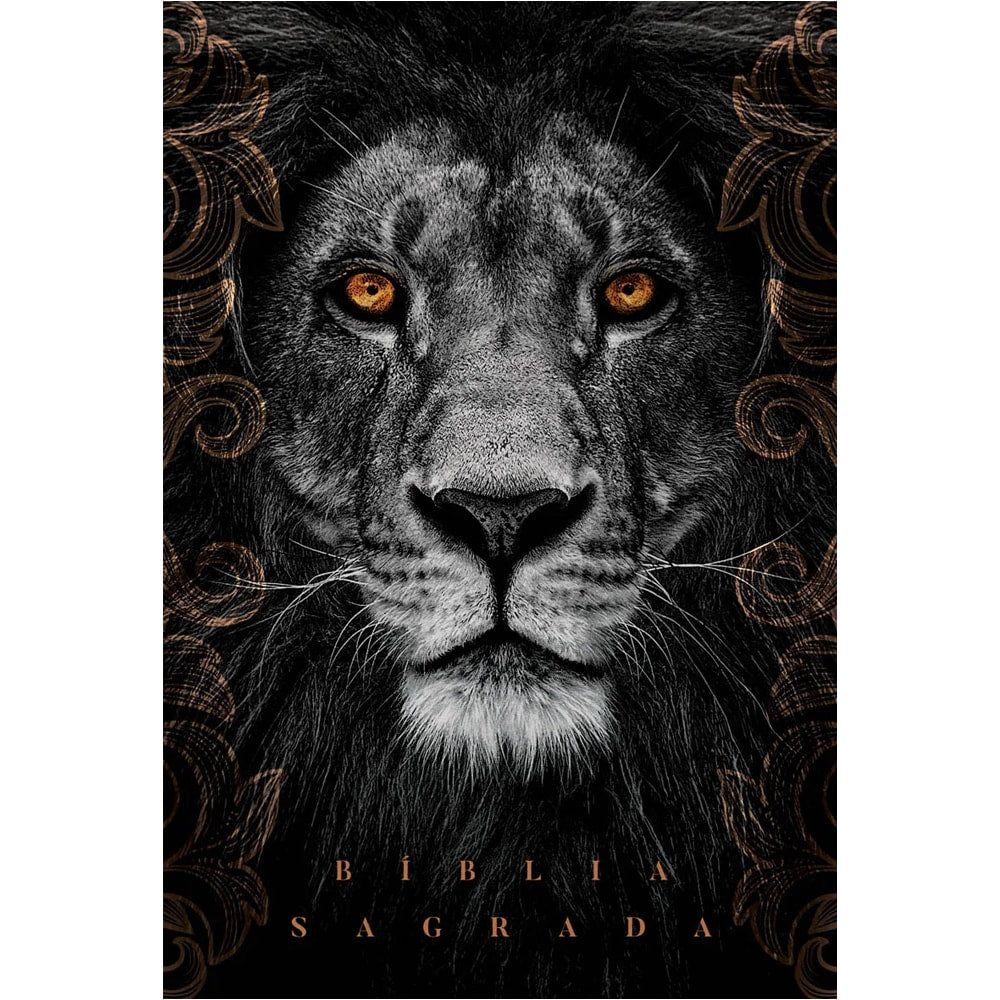 Bíblia Leão Cinza | NAA Letra Normal | Capa Dura