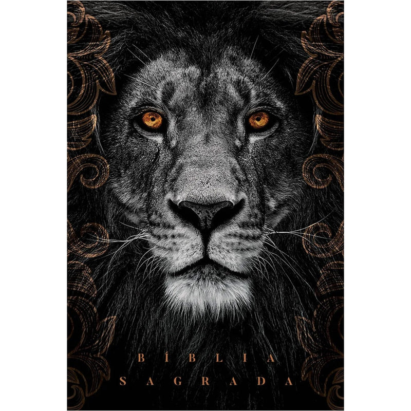 Bíblia Leão Cinza | NAA Letra Normal | Capa Dura