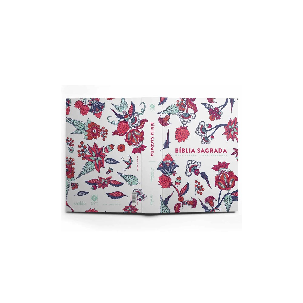 Bíblia Indian Flowers | NVT Letra Grande | Capa Soft Touch