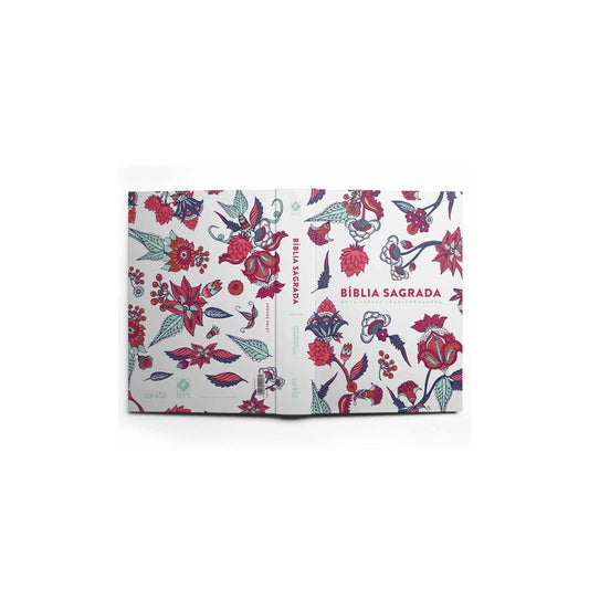 Bíblia Indian Flowers | NVT Letra Grande | Capa Soft Touch