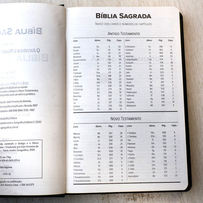 Bíblia Sagrada | ARC | Letra Normal | Capa Semi-Luxo Preta