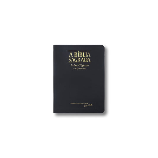 Bíblia Sagrada | ACF | Letra Gigante e Referências | C/ Índice Capa Luxo Preta