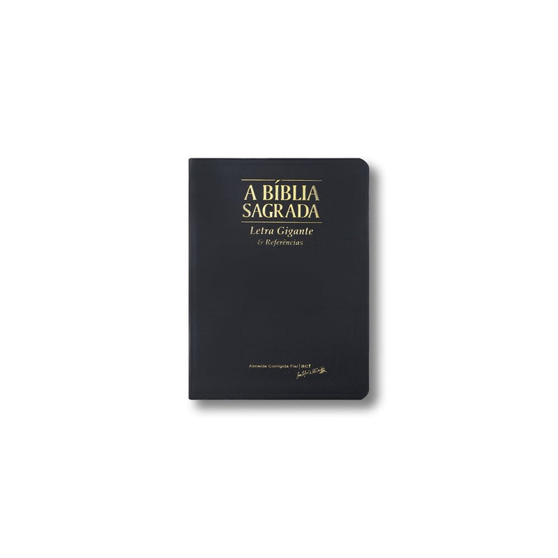 Bíblia Sagrada | ACF | Letra Gigante e Referências | C/ Índice Capa Luxo Preta
