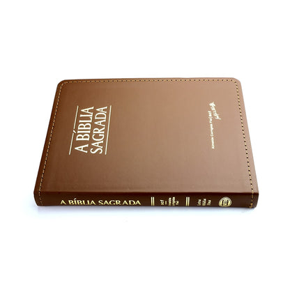 Bíblia Sagrada Slim | ACF | Letra Média | Capa Caramelo Luxo