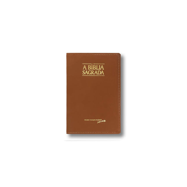 Bíblia Sagrada Slim | ACF | Letra Média | Capa Caramelo Luxo