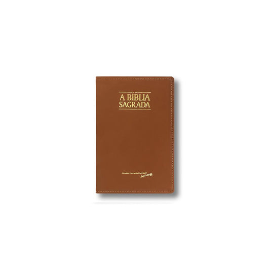 Bíblia Sagrada Slim | ACF | Letra Média | Capa Caramelo Luxo