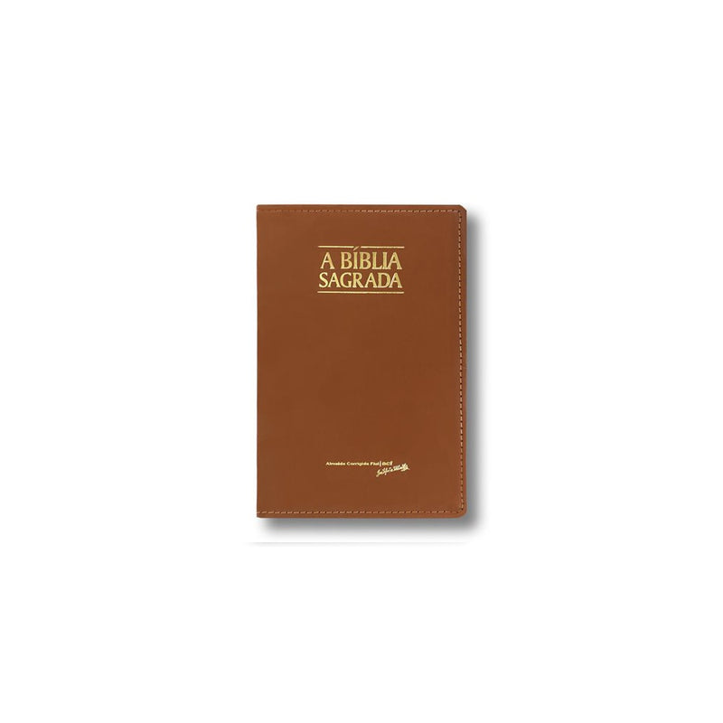 Bíblia Sagrada Slim | ACF | Letra Média | Capa Caramelo Luxo
