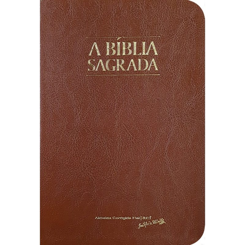 Bíblia Sagrada Slim | ACF | Letra Grande | Capa Caramelo Luxo