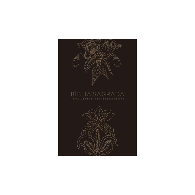 Bíblia Indian Flowers Dourada | NVT | Letra Normal | Capa Dura
