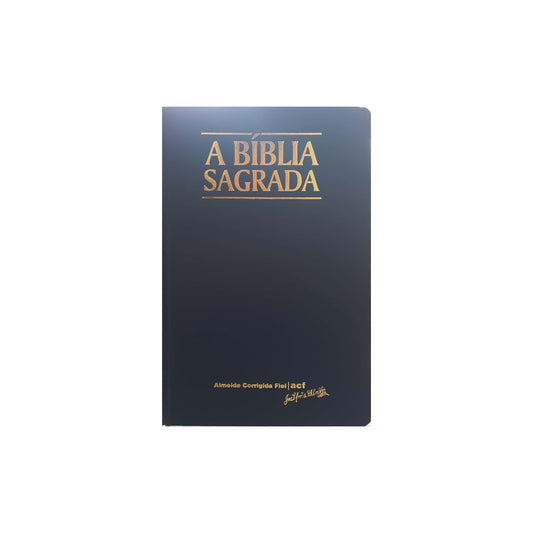 Bíblia Sagrada | ACF | Letra Grande | Capa Clássica Azul Semi-Luxo