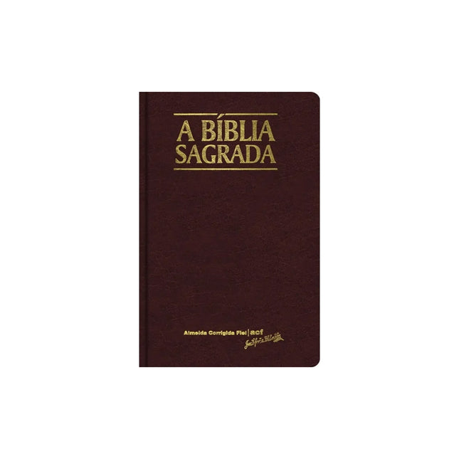 Bíblia Sagrada | ACF | Letra Grande | Capa Clássica Vinho Semi-Luxo
