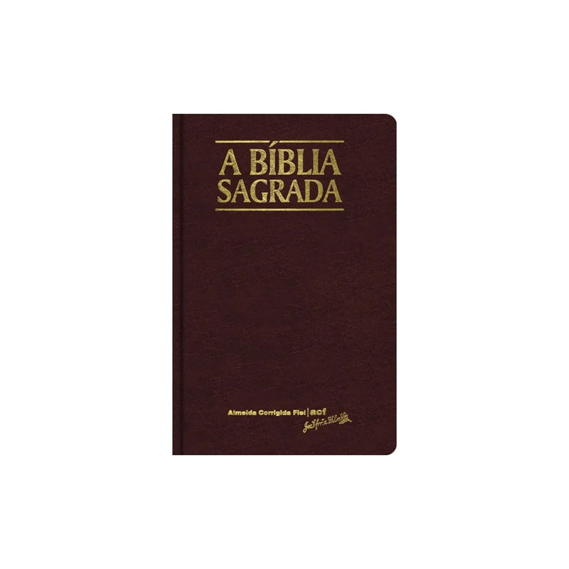 Bíblia Sagrada | ACF | Letra Grande | Capa Clássica Vinho Semi-Luxo