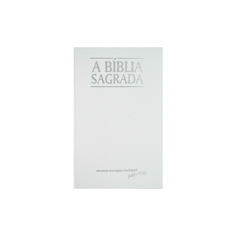 Bíblia Sagrada | ACF | Letra Grande | Capa Clássica Branca Semi-Luxo