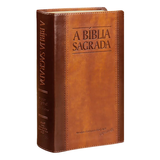 Bíblia Sagrada | ACF | Letra Super Legível | Capa Bicolor Chocolate Havana