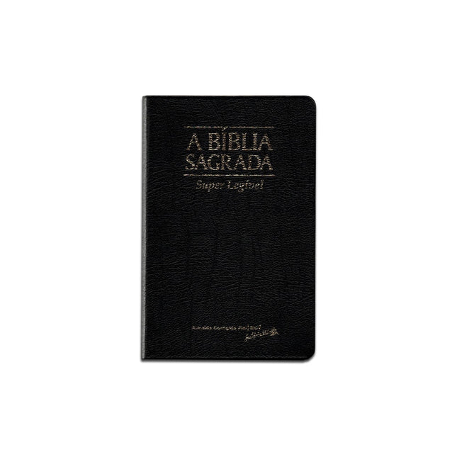 Bíblia Sagrada | ACF | Letra Super Legível | Capa Couro Legítimo Preta