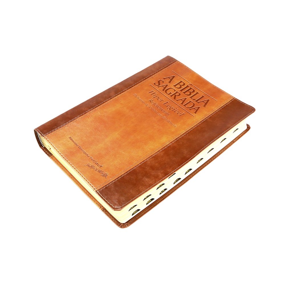 Bíblia Sagrada | ACF | Hiper Legível | Capa Bicolor Chocolate Havana C/ Índice