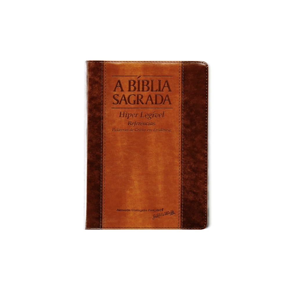 Bíblia Sagrada | ACF | Hiper Legível | Capa Bicolor Chocolate Havana C/ Índice