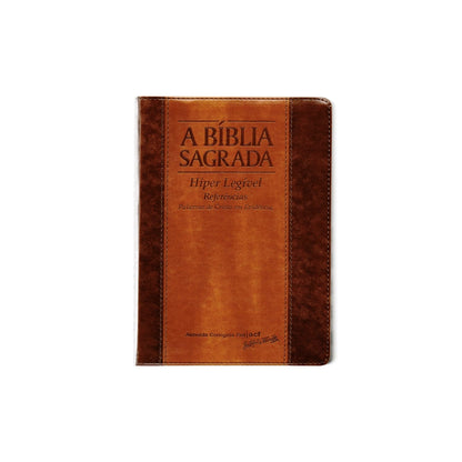 Bíblia Sagrada | ACF | Hiper Legível | Capa Bicolor Chocolate Havana C/ Índice