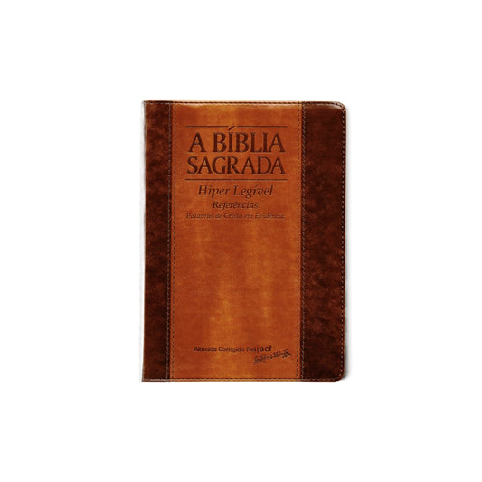 Bíblia Sagrada | ACF | Hiper Legível | Capa Bicolor Chocolate Havana C/ Índice