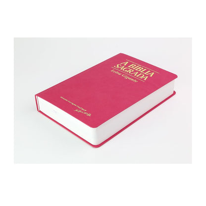 Bíblia Sagrada | ACF | Letra Gigante | Capa Rosa Semi-Luxo