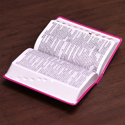 Bíblia Sagrada com Harpa Avivada e Corinhos | ARC | Letra Hipergigante | C/ Índice Capa PU Pink