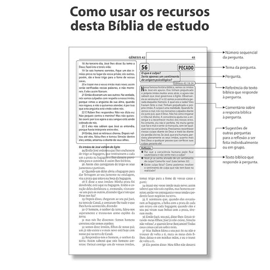 Bíblia de Estudo Esperança | A21 | Letra Normal | Capa Preta