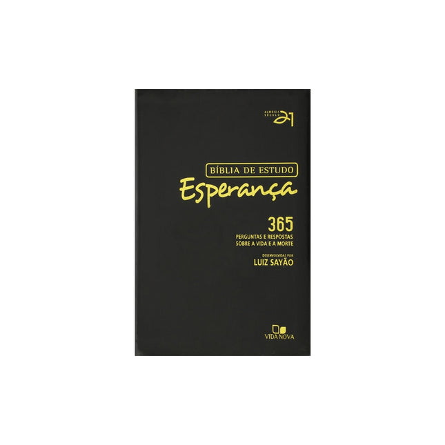 Bíblia de Estudo Esperança | A21 | Letra Normal | Capa Preta