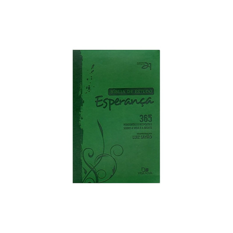Bíblia de Estudo Esperança | A21 | Letra Normal | Capa Verde