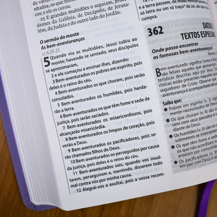 Bíblia de Estudo Esperança | A21 | Letra Normal | Capa Lilás