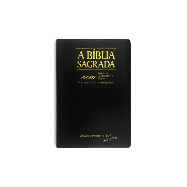 Bíblia Sagrada RCM | ACF | Letra Gigante | Capa PU Luxo Preta C/ Índice