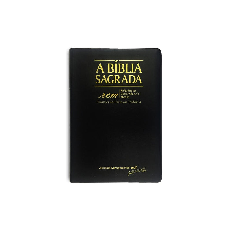 Bíblia Sagrada RCM | ACF | Letra Gigante | Capa PU Luxo Preta C/ Índice