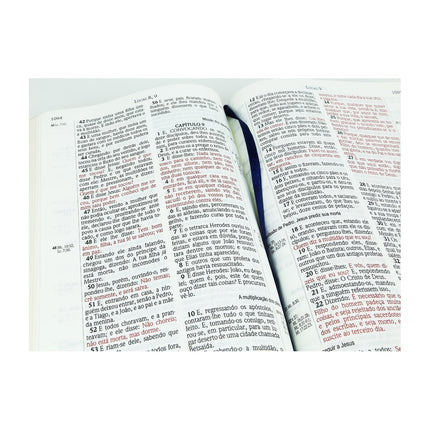 Bíblia Sagrada RCM | ACF | Letra Gigante | Capa PU Luxo Azul C/ Índice